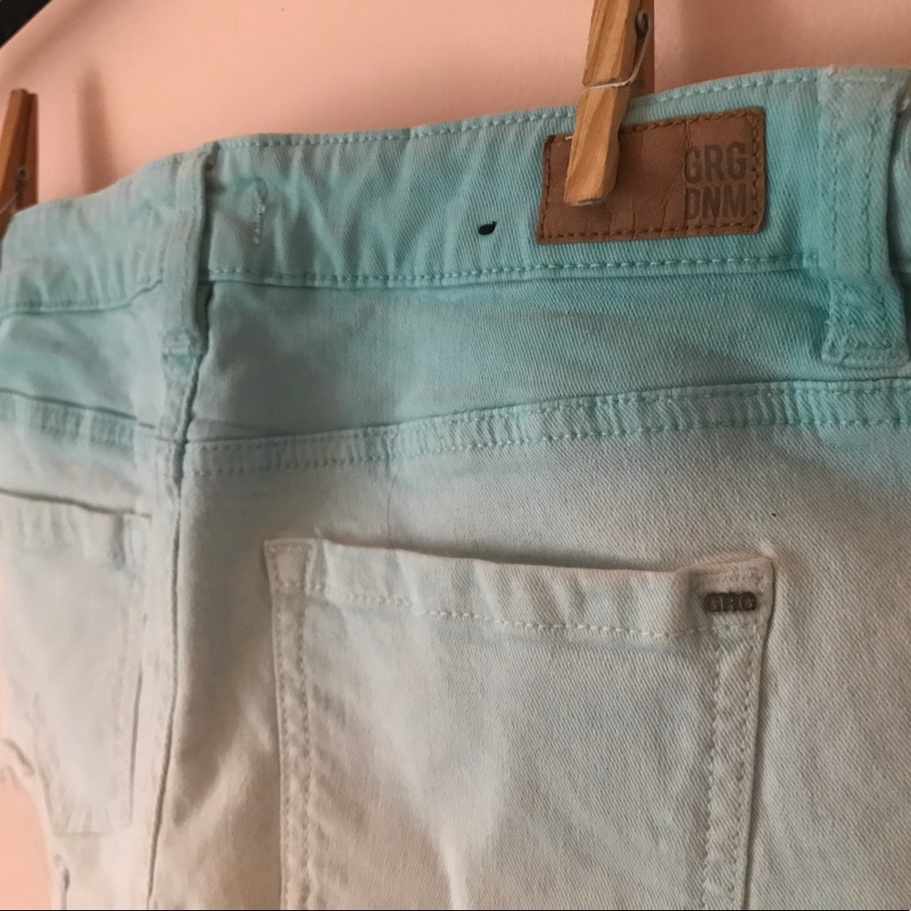 Garage Turquoise Ombré Shorts